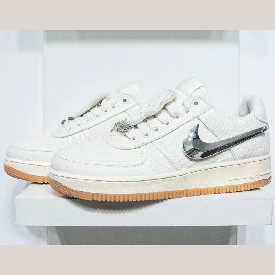 Travis Scott x NK Air Force 1 Sneaker    AQ4211-101  - PerfectKickZ