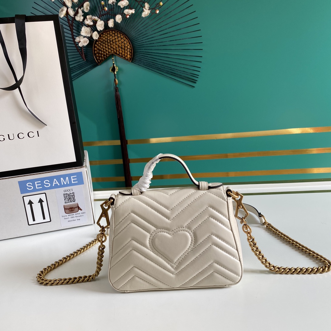 Gucci GG Marmont Mini Top Handle Bag - PerfectKickZ