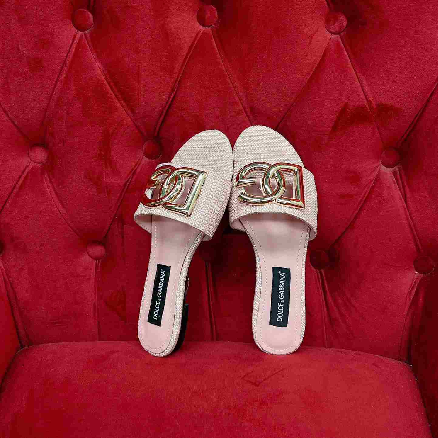 Dolce & Gabbana Raffia Sliders - PerfectKickZ