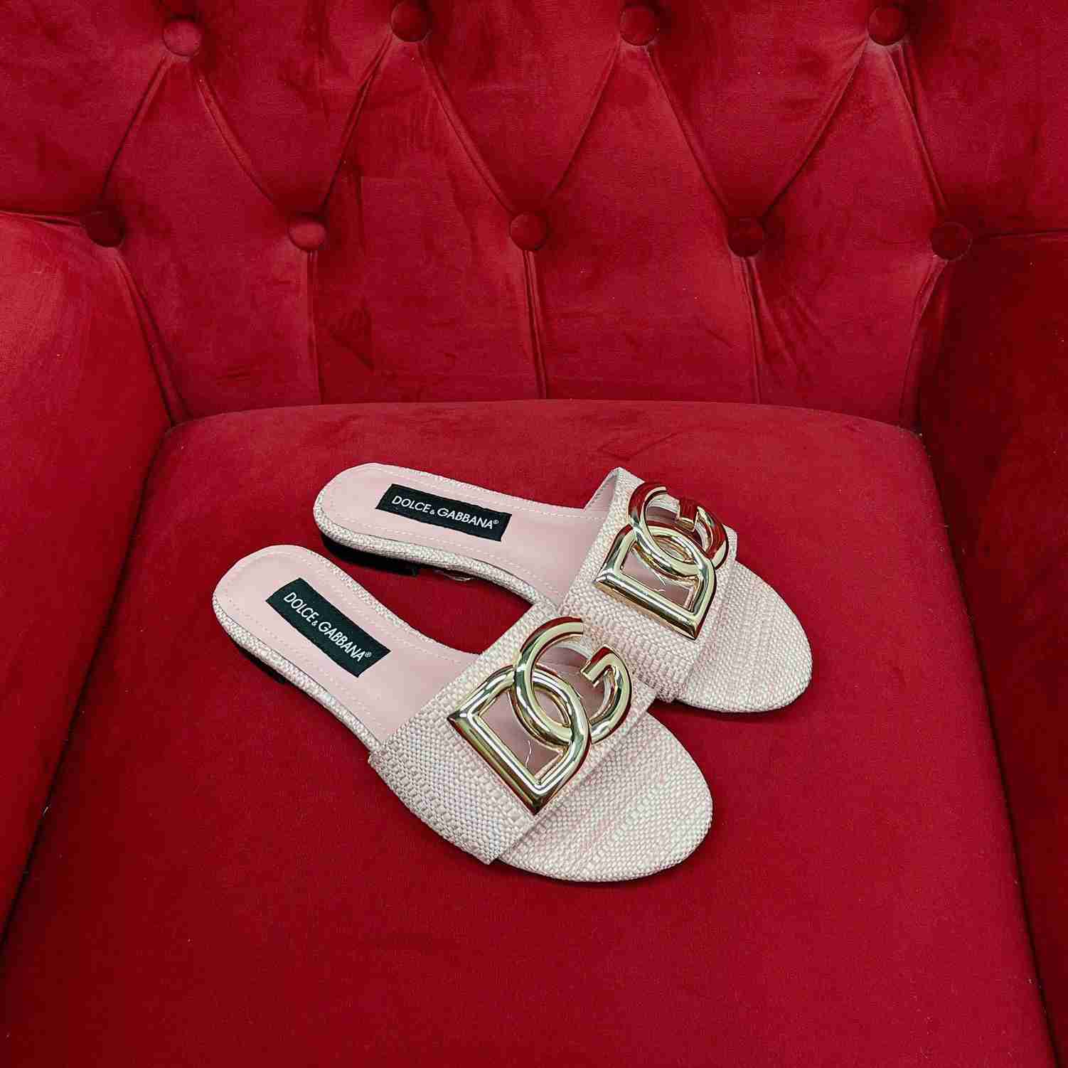 Dolce & Gabbana Raffia Sliders - PerfectKickZ