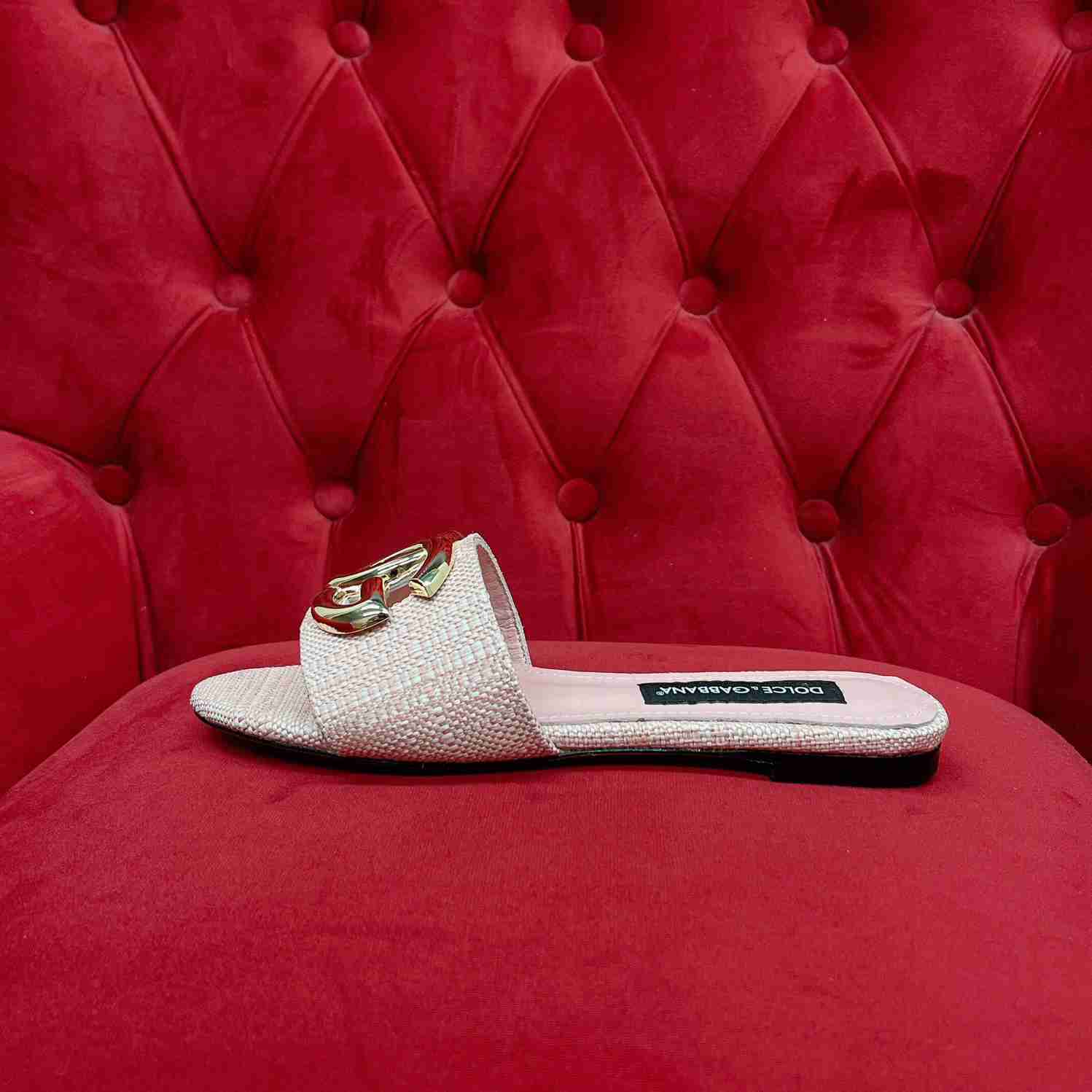Dolce & Gabbana Raffia Sliders - PerfectKickZ