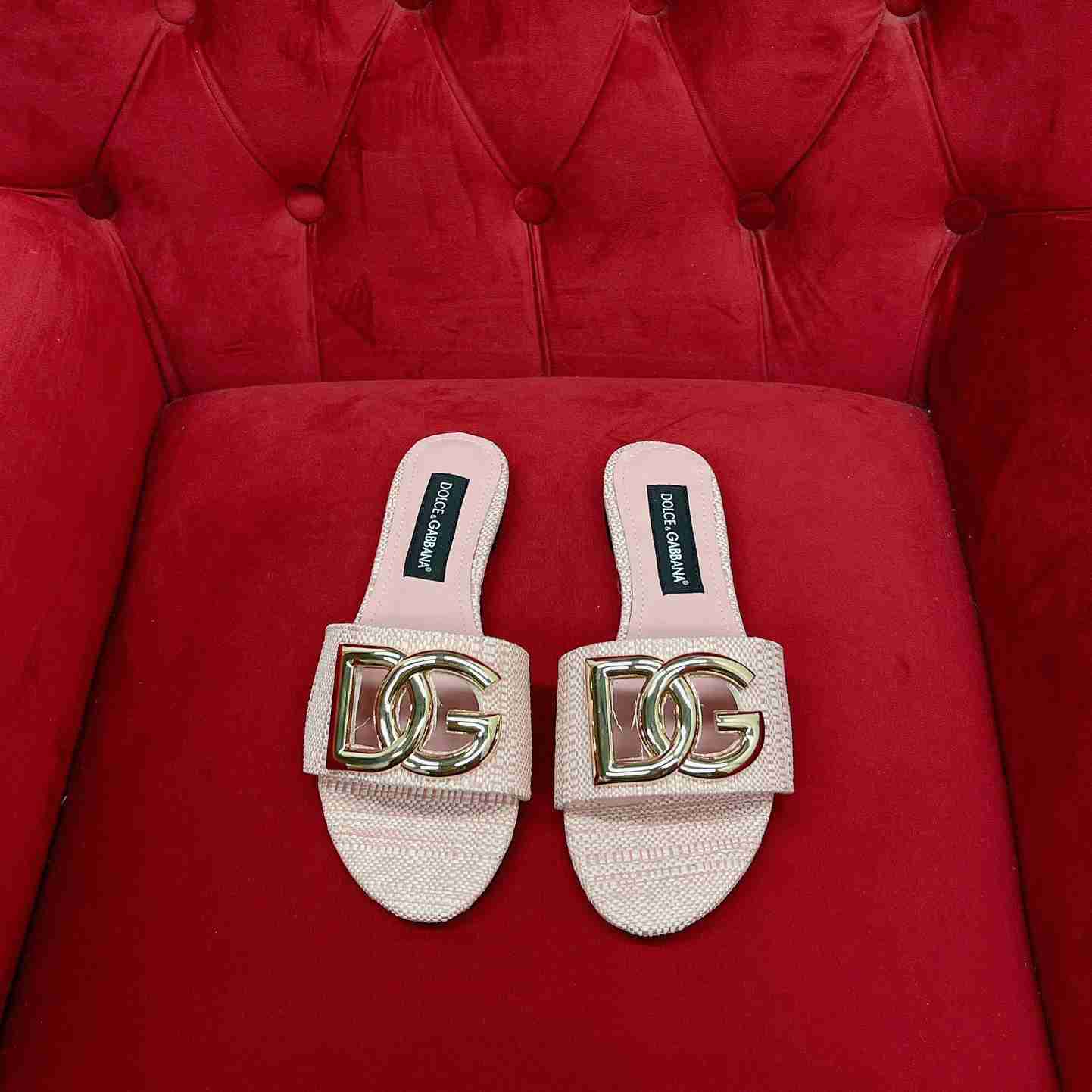 Dolce & Gabbana Raffia Sliders - PerfectKickZ