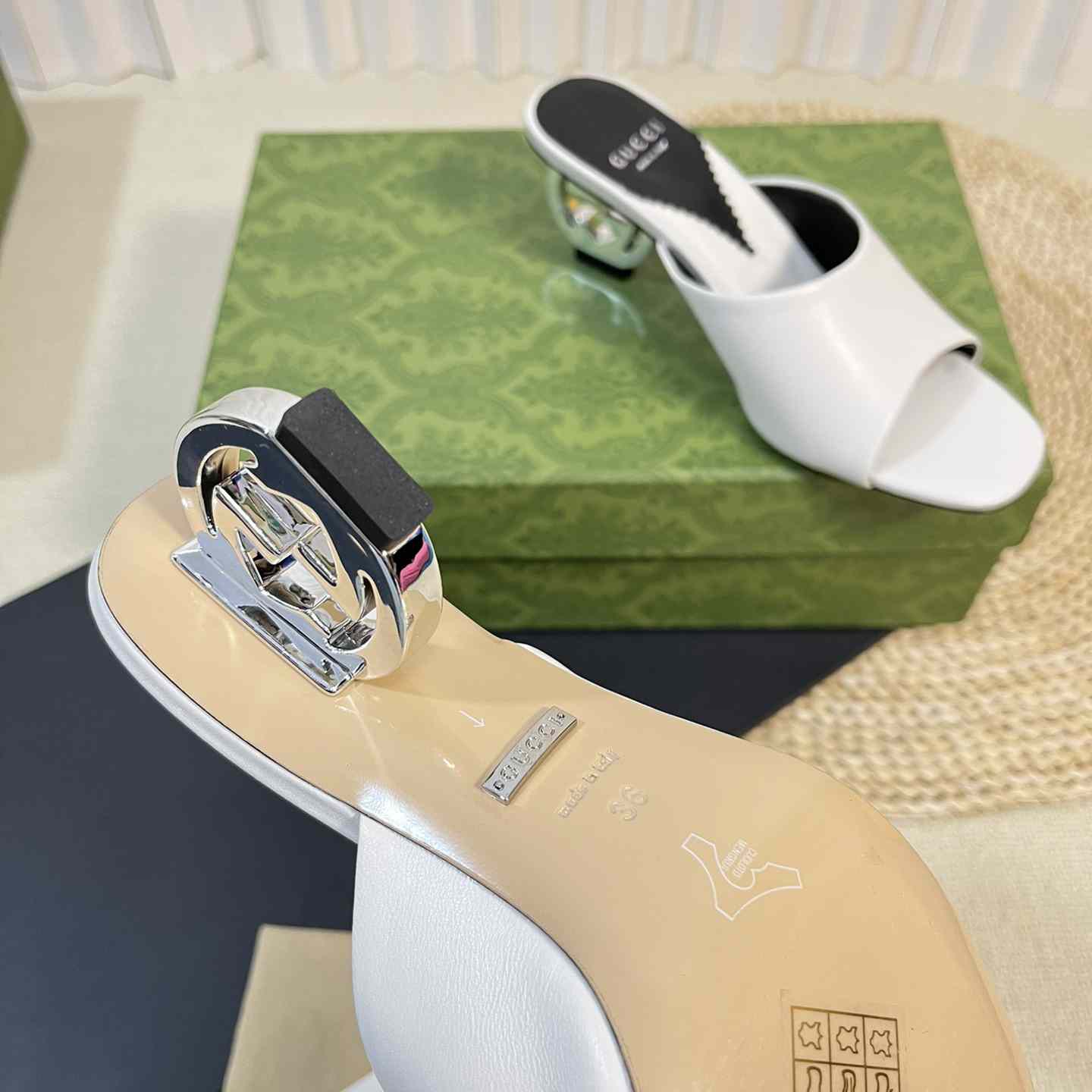 Gucci Women's Interlocking G Heel Sandal - 