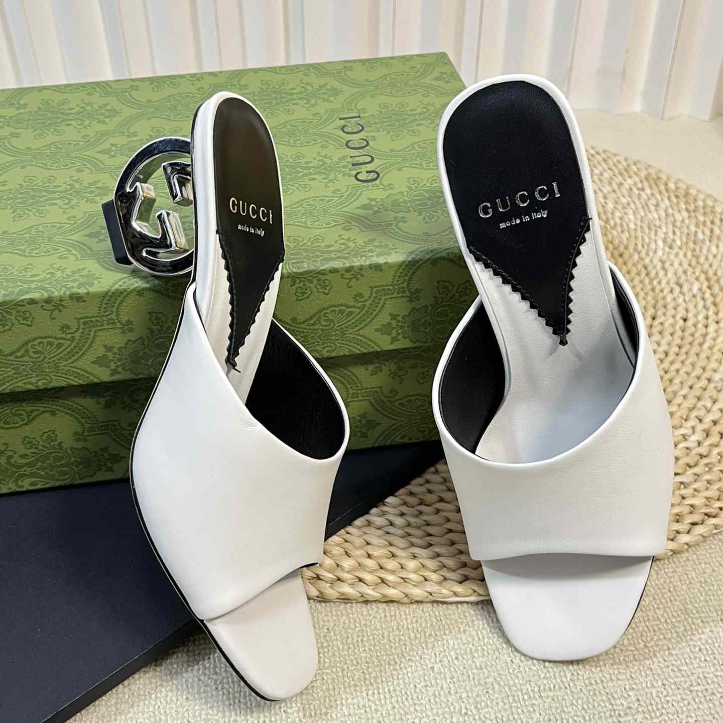 Gucci Women's Interlocking G Heel Sandal - 