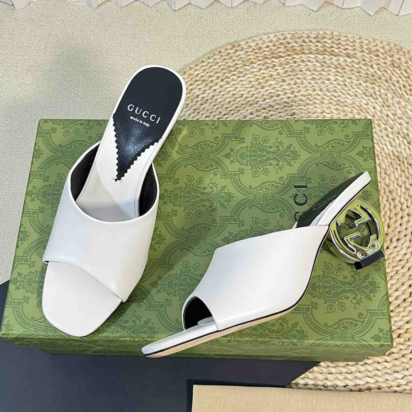 Gucci Women's Interlocking G Heel Sandal - 