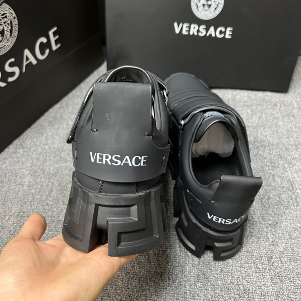 Versace Greca Labyrinth Chunky Leather Sneakers - PerfectKickZ