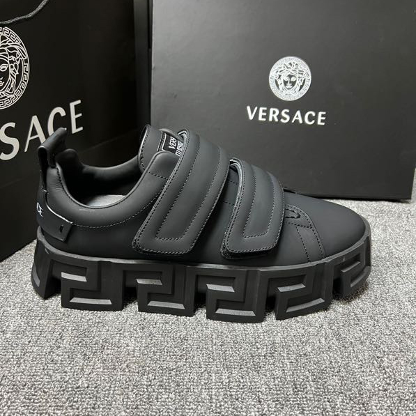 Versace Greca Labyrinth Chunky Leather Sneakers - PerfectKickZ