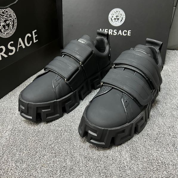 Versace Greca Labyrinth Chunky Leather Sneakers - PerfectKickZ