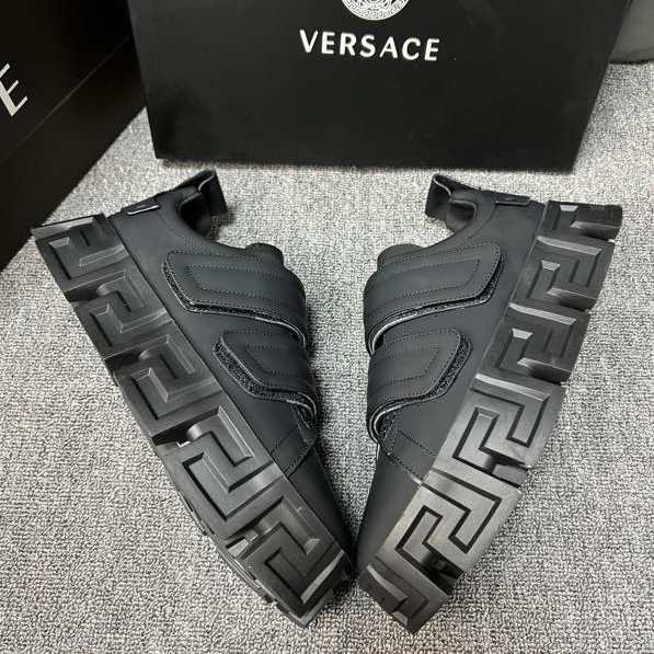 Versace Greca Labyrinth Chunky Leather Sneakers - PerfectKickZ