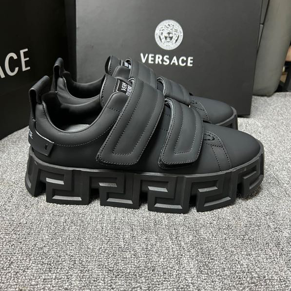 Versace Greca Labyrinth Chunky Leather Sneakers - PerfectKickZ