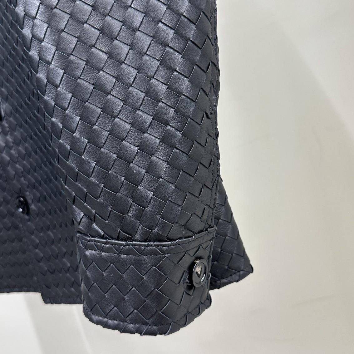 Bottega Veneta Intrecciato Relaxed Leather Shirt - PerfectKickZ