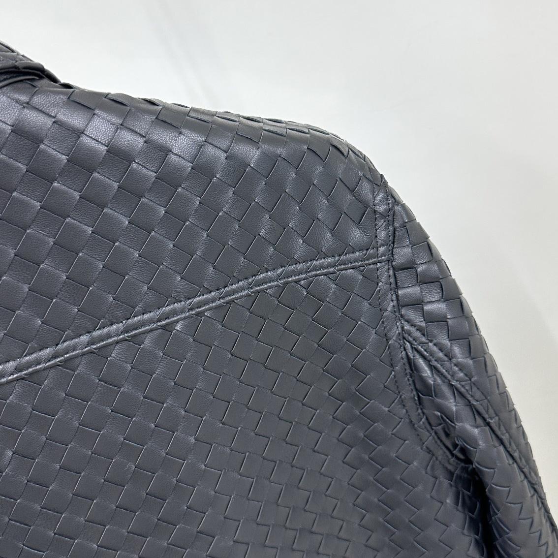 Bottega Veneta Intrecciato Relaxed Leather Shirt - PerfectKickZ