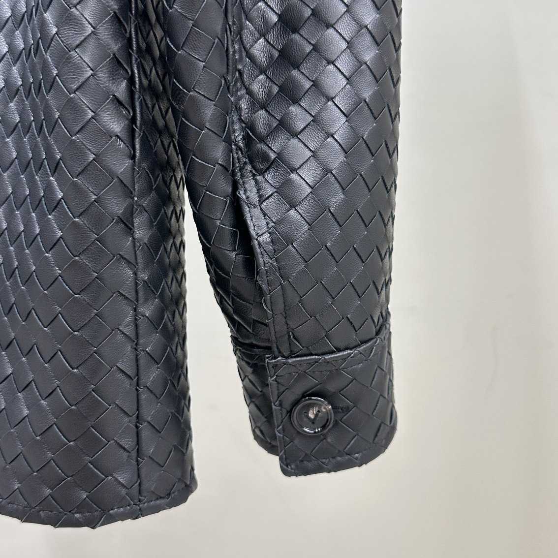 Bottega Veneta Intrecciato Relaxed Leather Shirt - PerfectKickZ