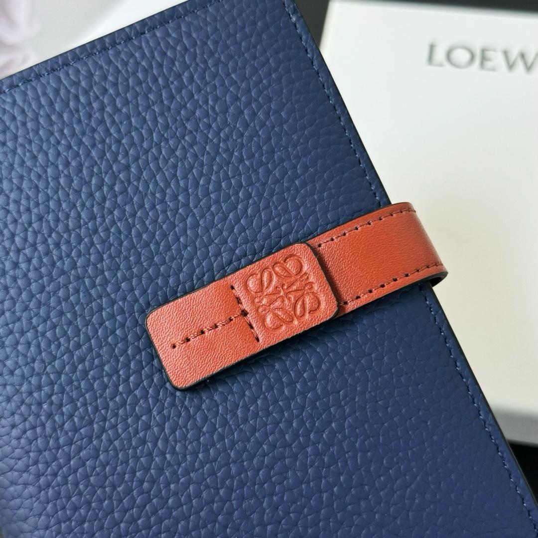 Loewe Medium Vertical Grained-Leather Wallet(14×11cm) - PerfectKickZ