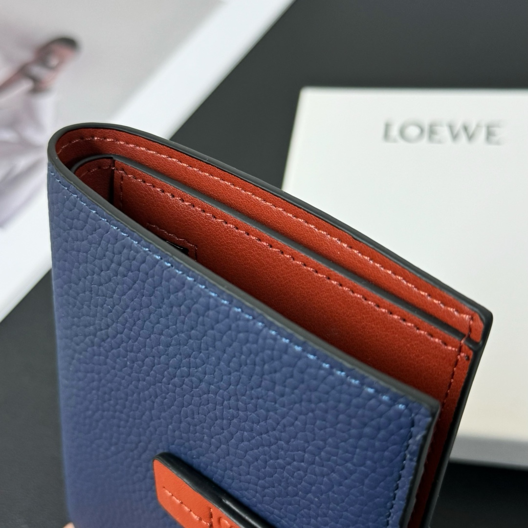 Loewe Medium Vertical Grained-Leather Wallet(14×11cm) - PerfectKickZ