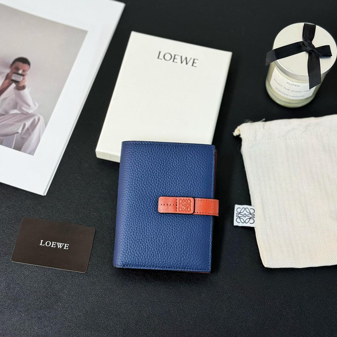 Loewe Medium Vertical Grained-Leather Wallet(14×11cm) - PerfectKickZ