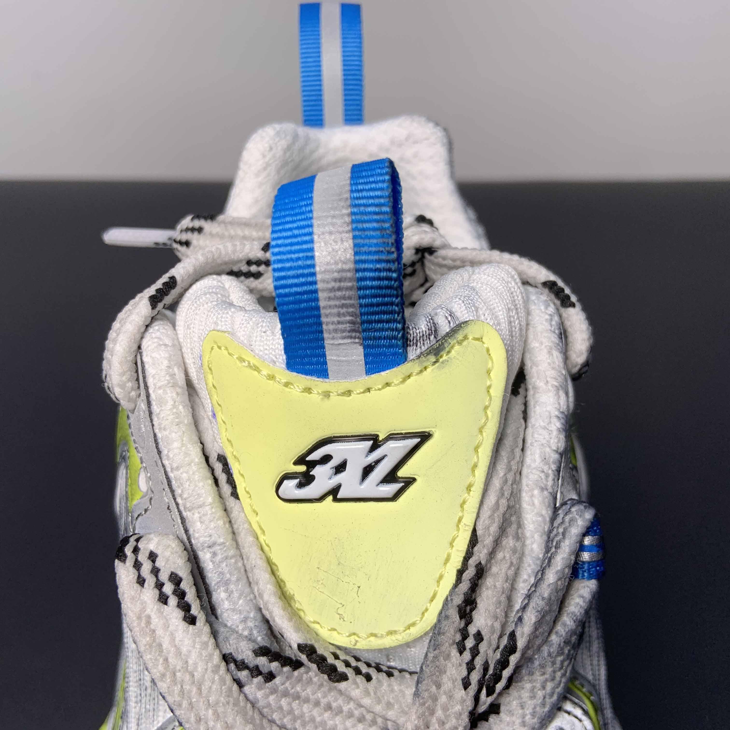 Balenciaga 3XL Sneaker In White/Yellow And Blue - PerfectKickZ
