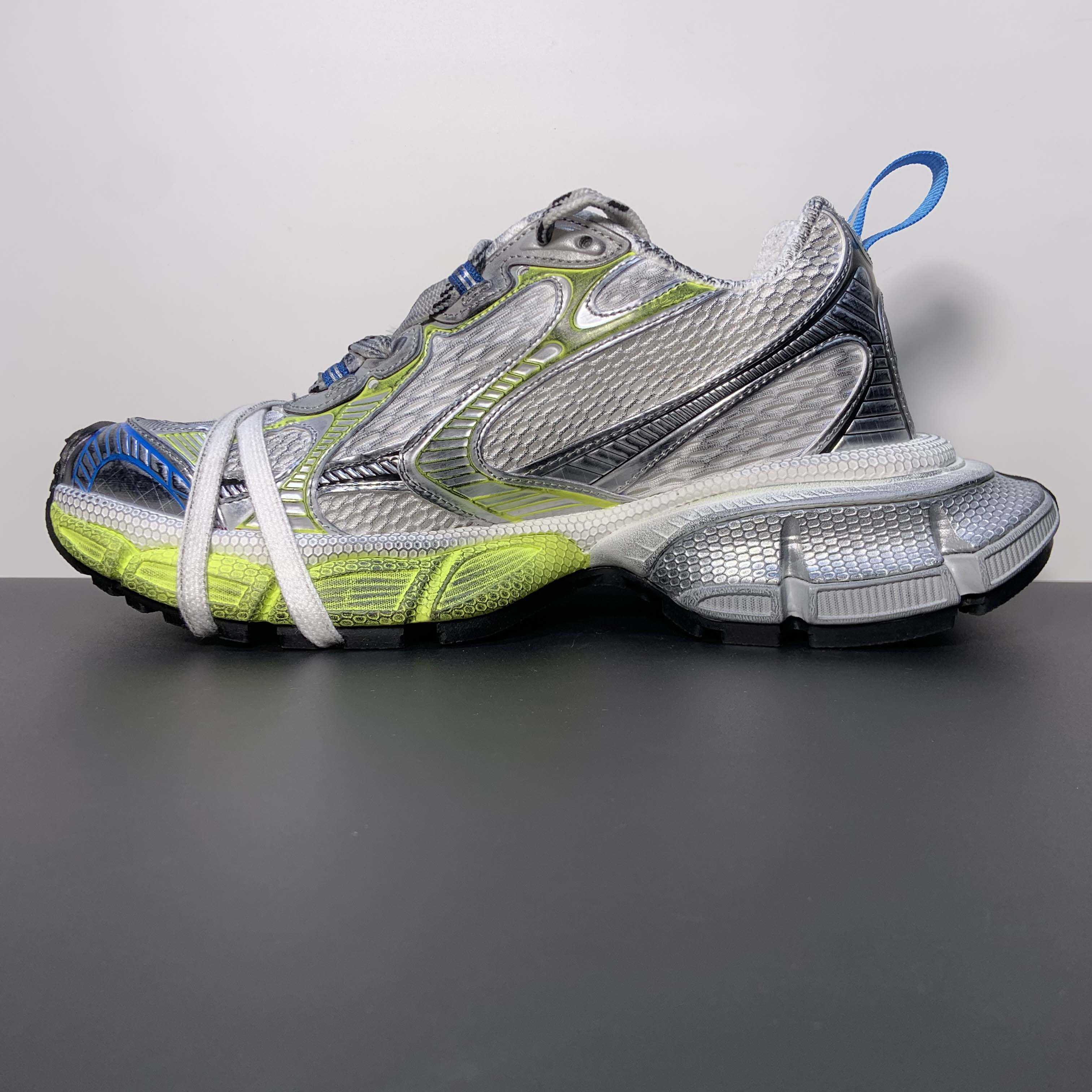 Balenciaga 3XL Sneaker In White/Yellow And Blue - PerfectKickZ