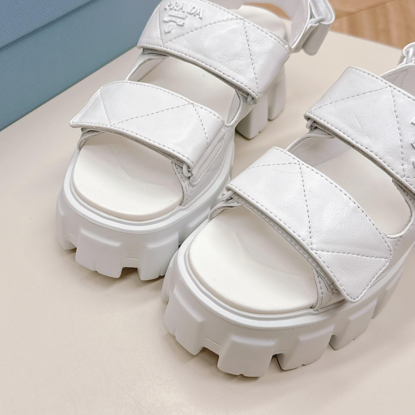 Prada Monolith Nappa Leather Sandals - PerfectKickZ