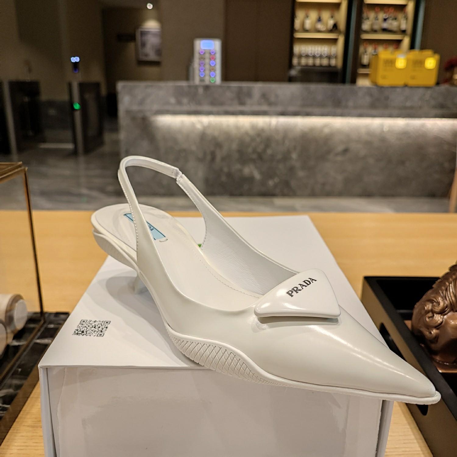 Prada Leather Slingback Pumps - PerfectKickZ
