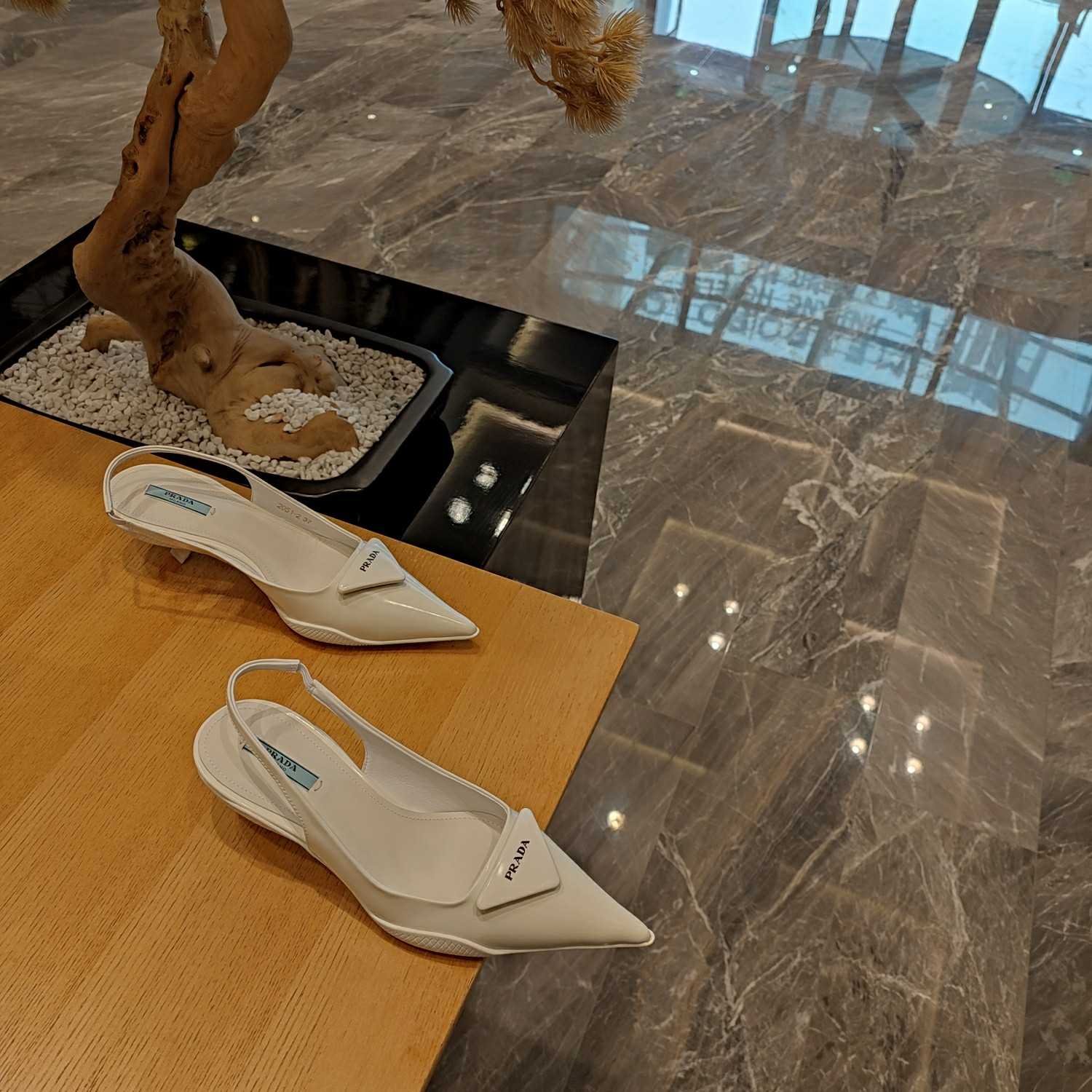 Prada Leather Slingback Pumps - PerfectKickZ