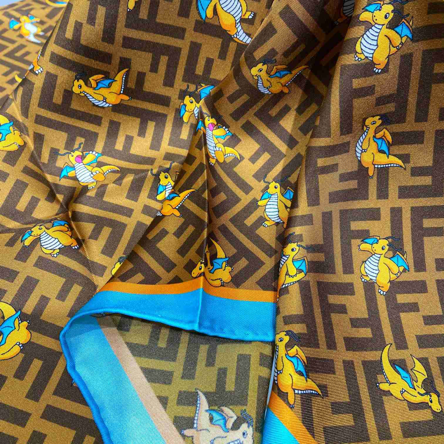 Fendi x FRGMT x Pokemon Silk Foulard   90*90cm - PerfectKickZ