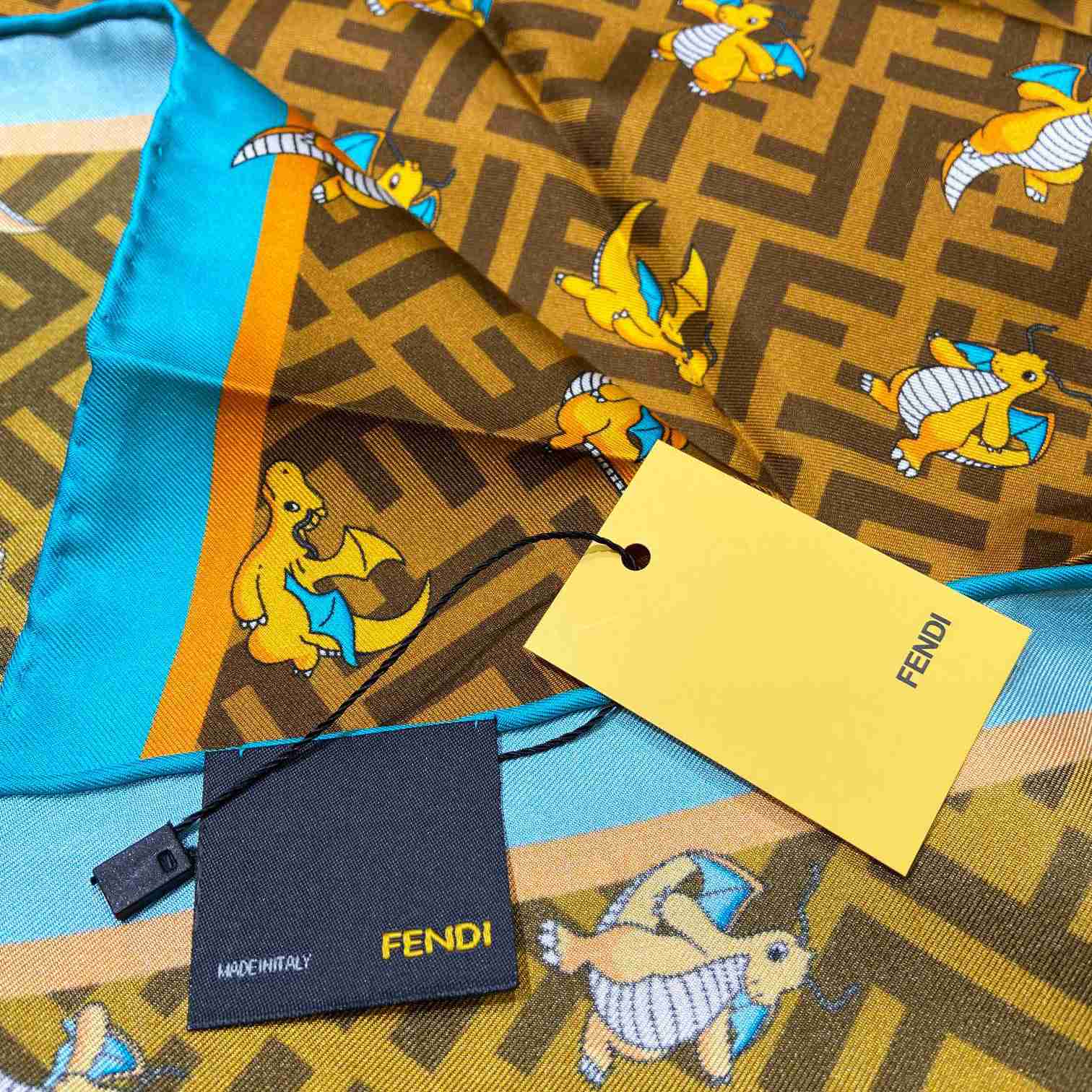 Fendi x FRGMT x Pokemon Silk Foulard   90*90cm - PerfectKickZ