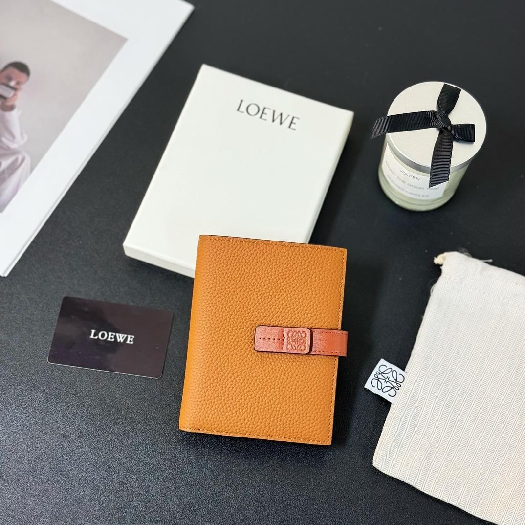 Loewe Medium Vertical Grained-Leather Wallet(14×11cm) - PerfectKickZ