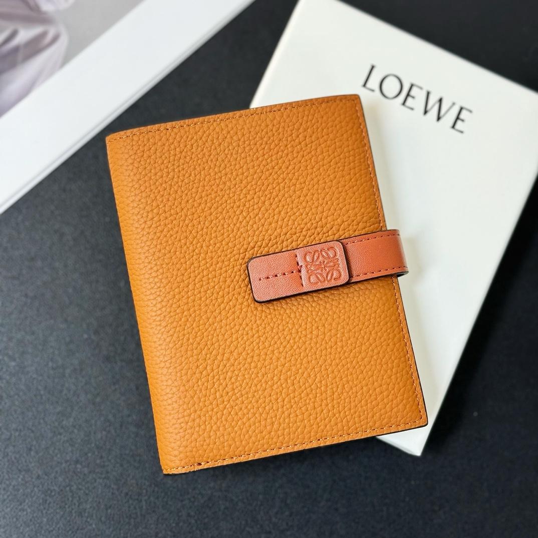 Loewe Medium Vertical Grained-Leather Wallet(14×11cm) - PerfectKickZ