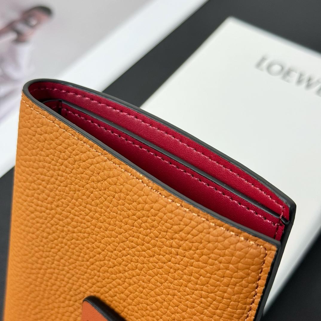 Loewe Medium Vertical Grained-Leather Wallet(14×11cm) - PerfectKickZ