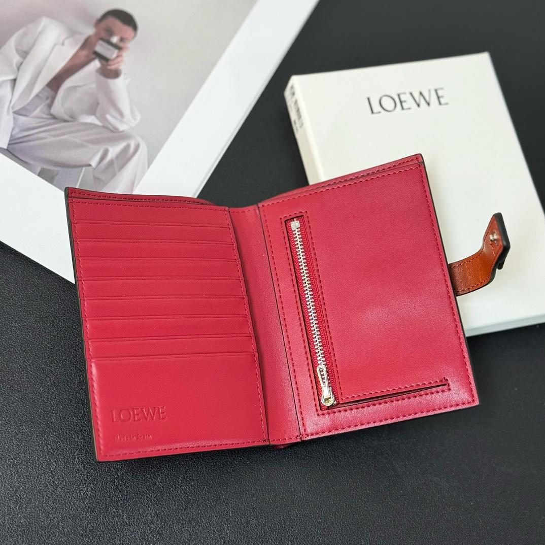 Loewe Medium Vertical Grained-Leather Wallet(14×11cm) - PerfectKickZ