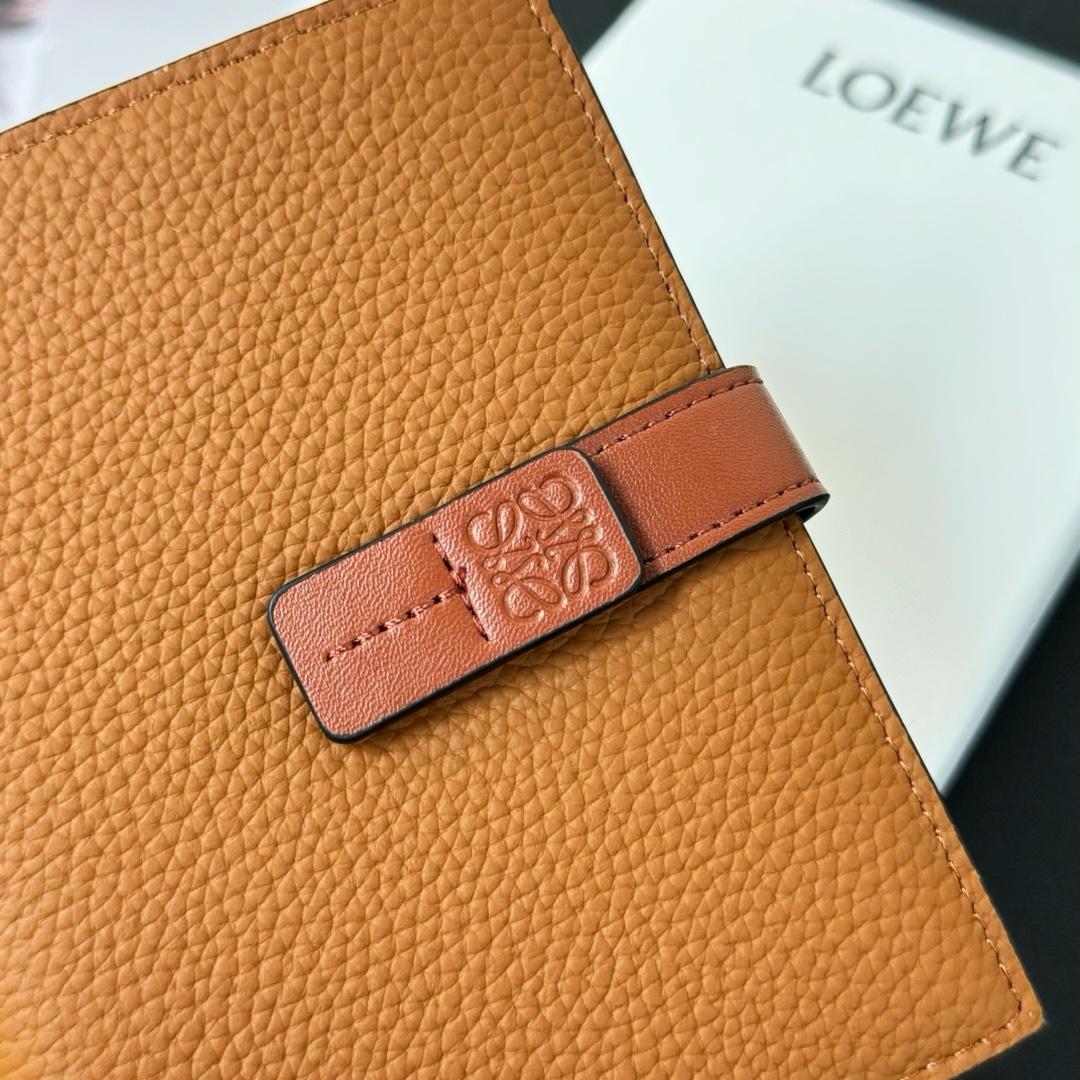 Loewe Medium Vertical Grained-Leather Wallet(14×11cm) - PerfectKickZ