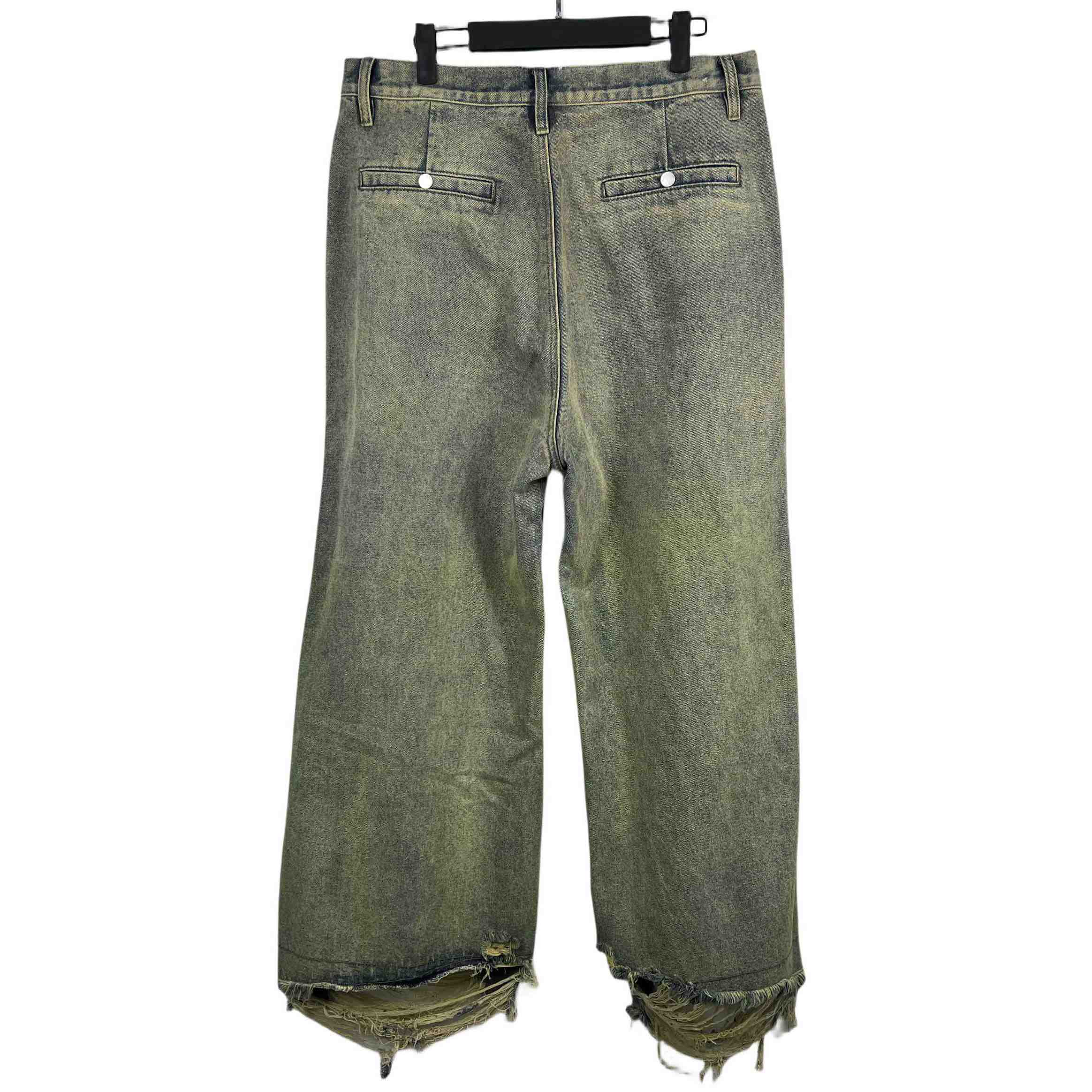 Rick Owens Geth Wide Leg Denim Jeans - PerfectKickZ