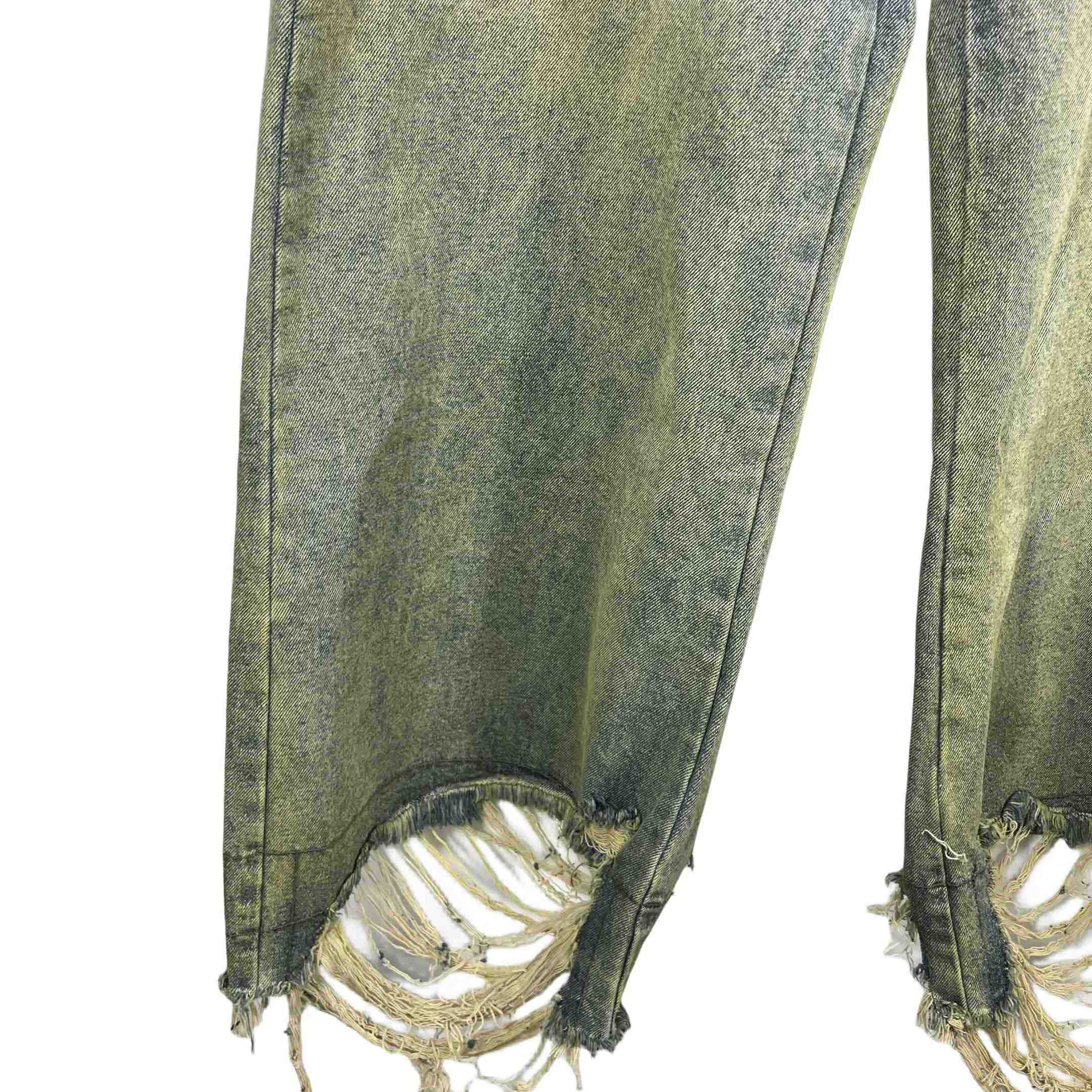 Rick Owens Geth Wide Leg Denim Jeans - PerfectKickZ