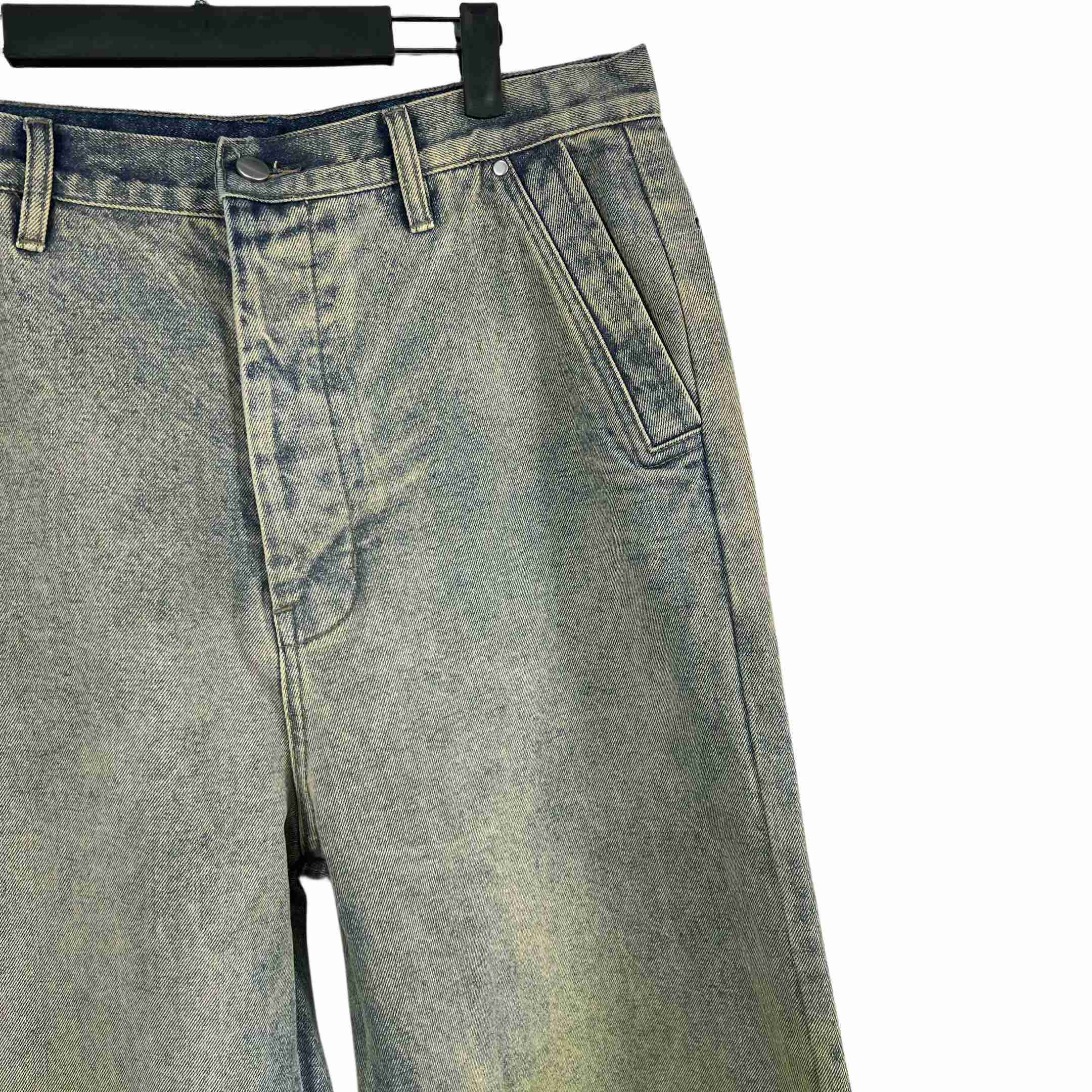 Rick Owens Geth Wide Leg Denim Jeans - PerfectKickZ