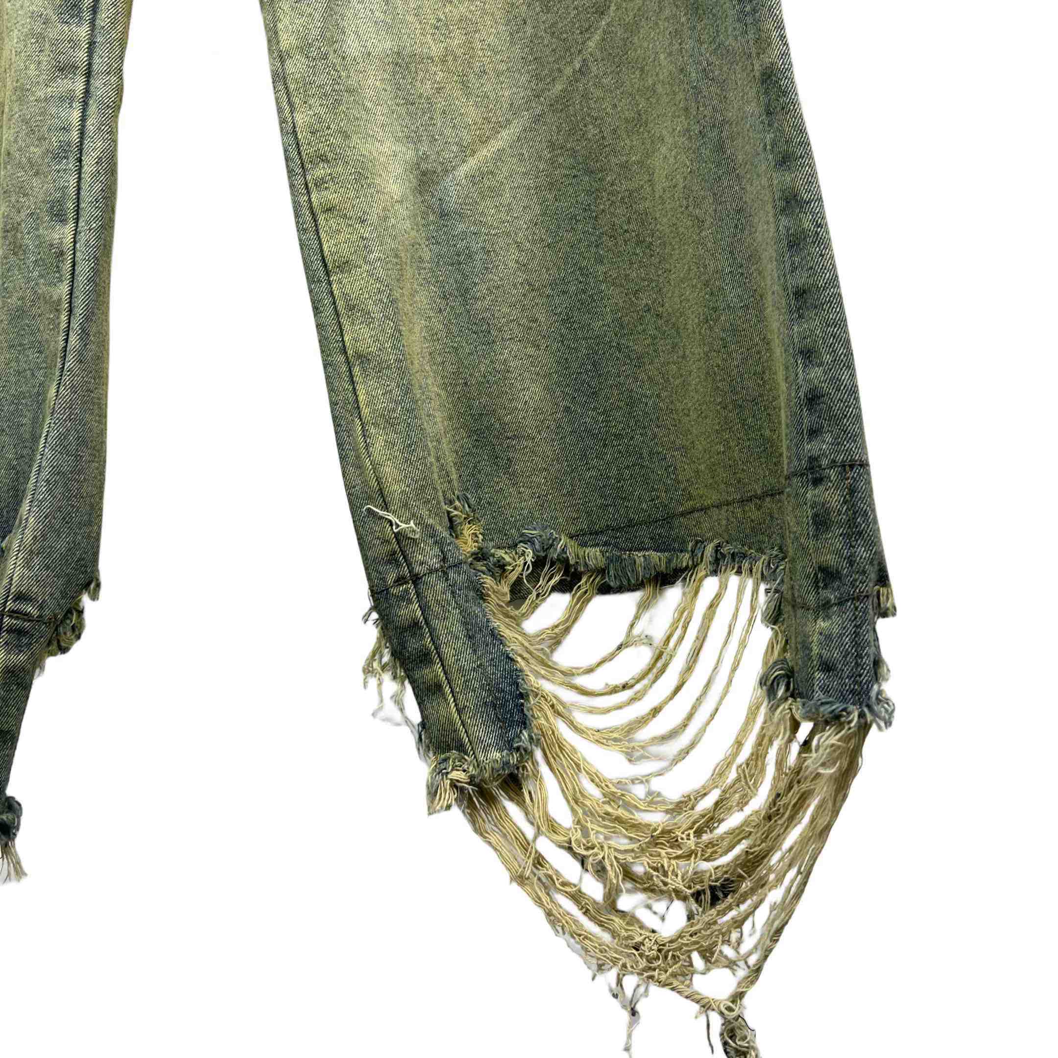 Rick Owens Geth Wide Leg Denim Jeans - PerfectKickZ