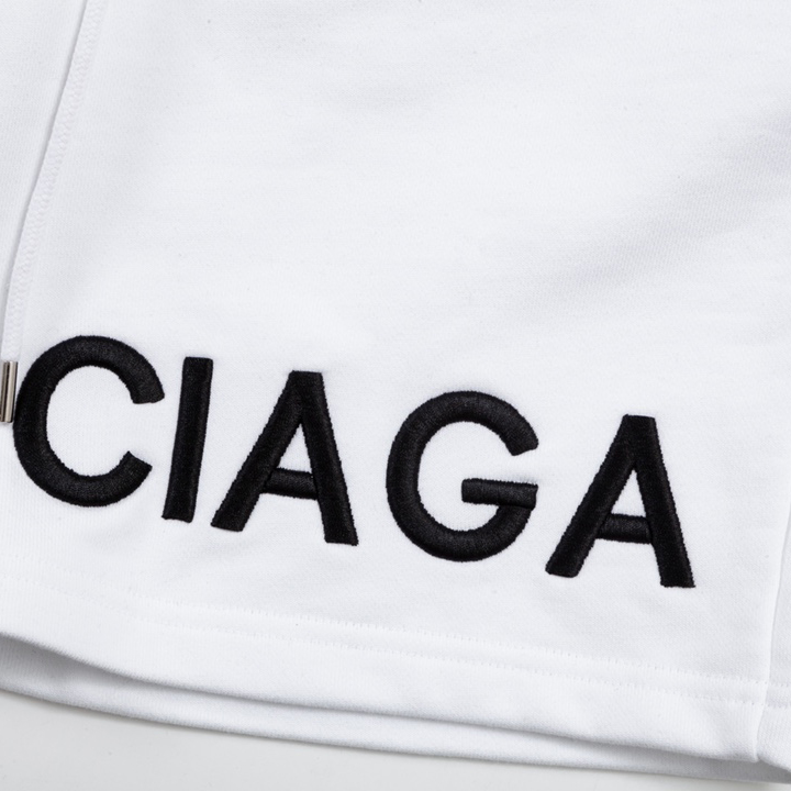 Balenciaga Logo Cotton Shorts - PerfectKickZ