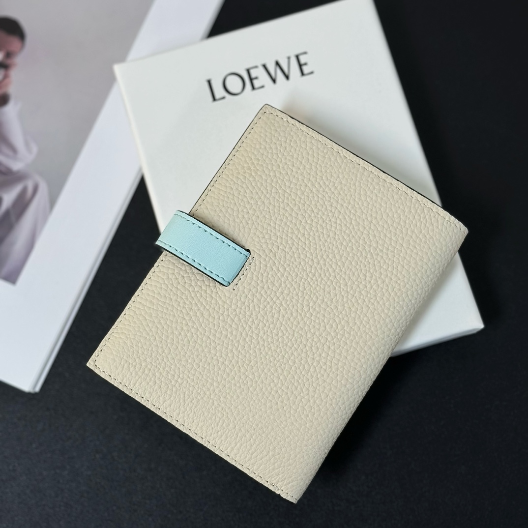 Loewe Medium Vertical Grained-Leather Wallet(14×11cm) - PerfectKickZ