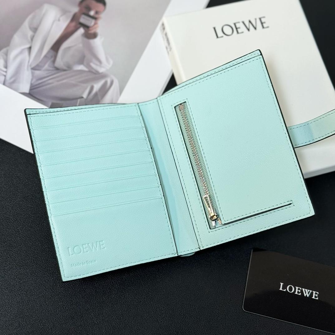 Loewe Medium Vertical Grained-Leather Wallet(14×11cm) - PerfectKickZ