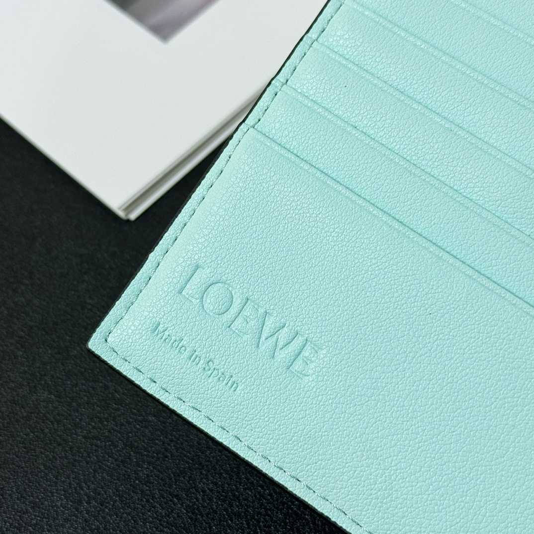 Loewe Medium Vertical Grained-Leather Wallet(14×11cm) - 