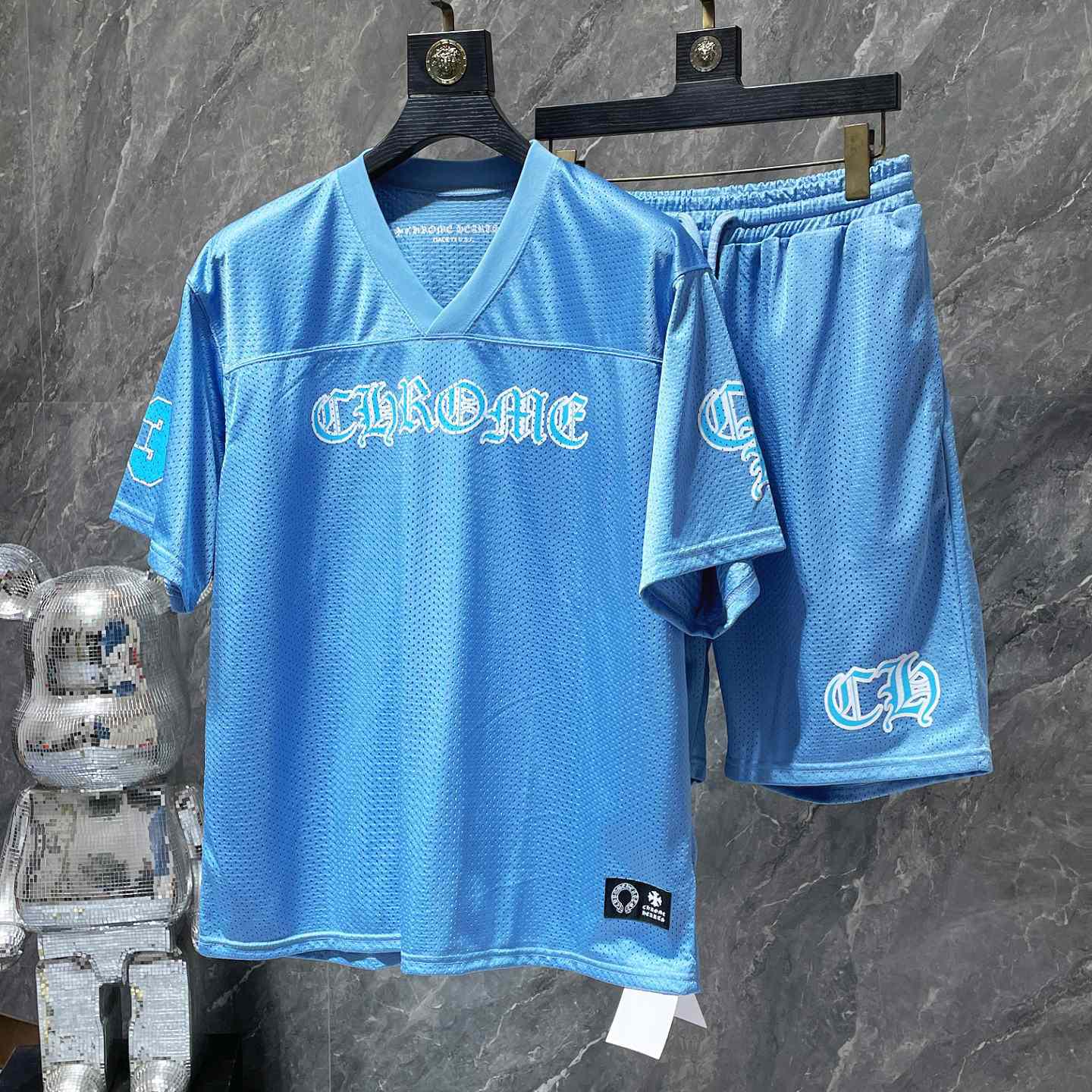 Chrome Heart Mesh Tee & Shorts - PerfectKickZ
