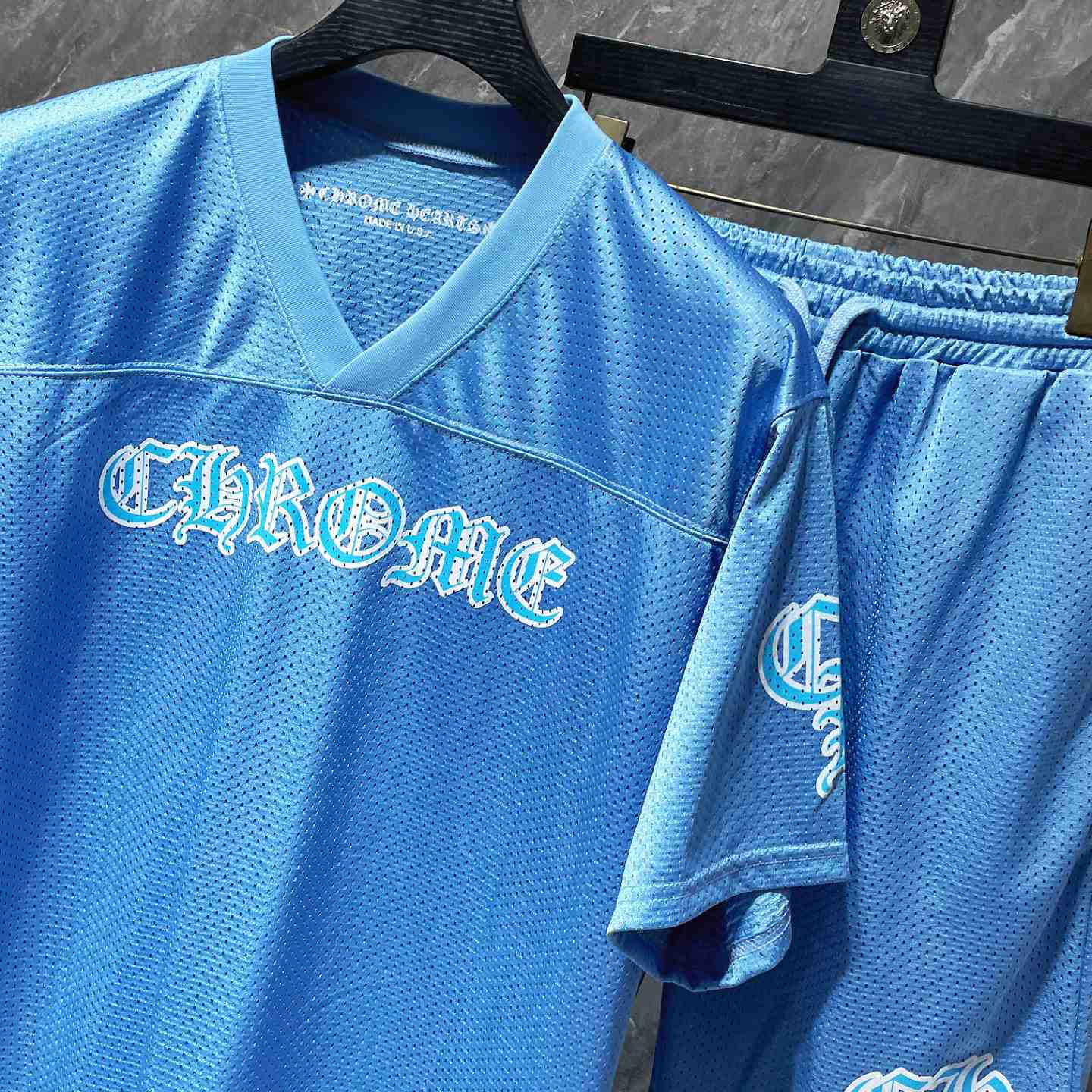 Chrome Heart Mesh Tee & Shorts - PerfectKickZ