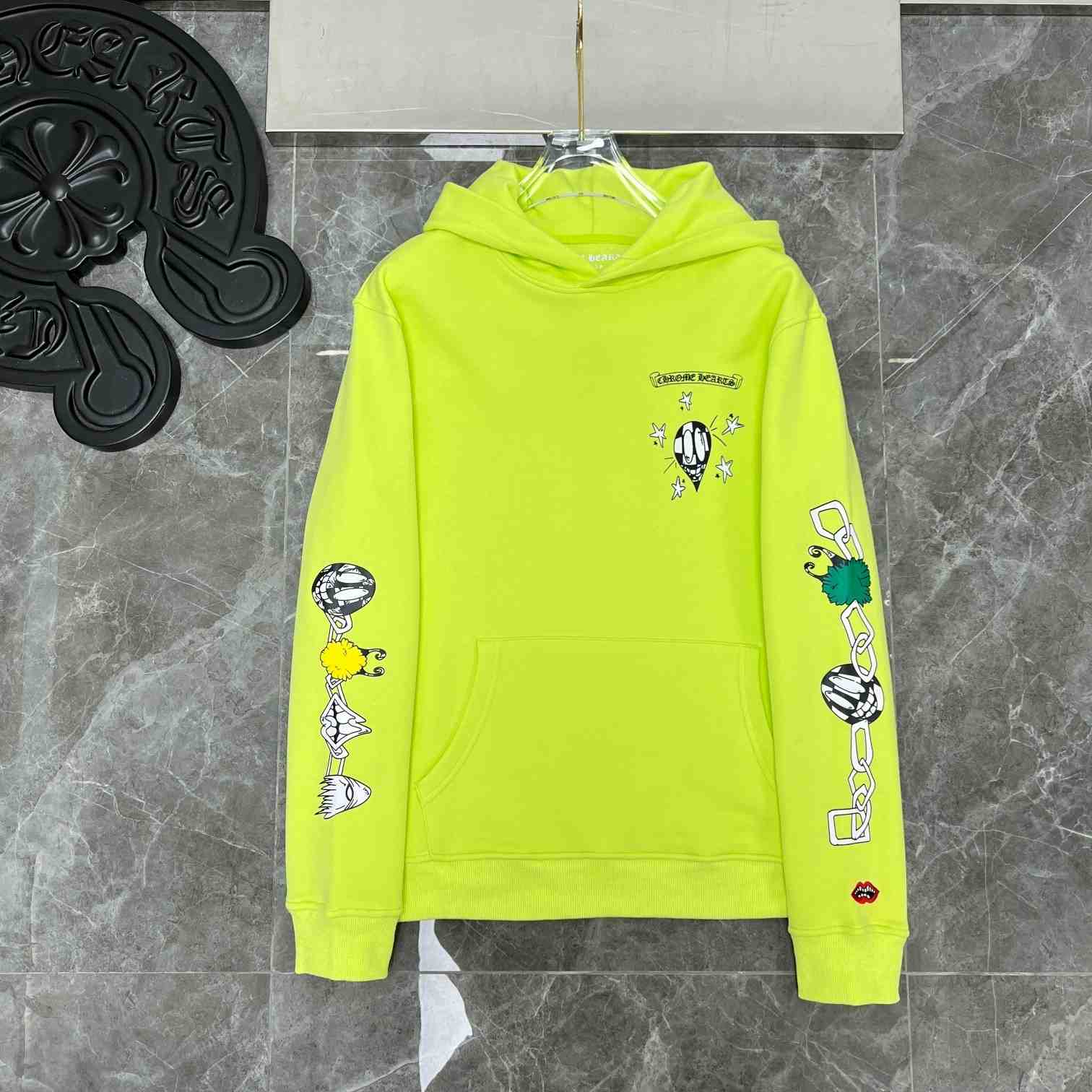 Chrome Heart Matty Boy 'Link' Lime Hoodie - PerfectKickZ