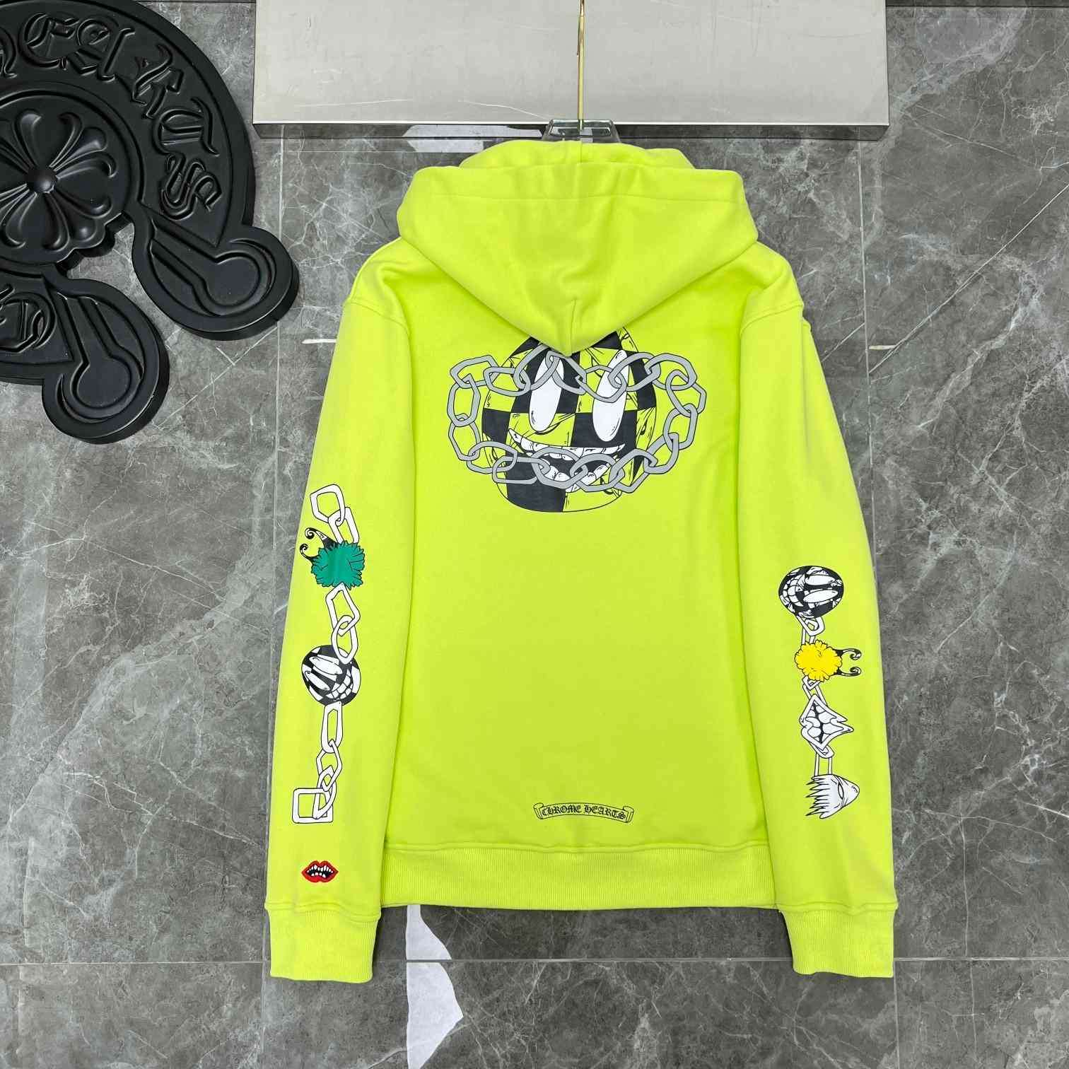 Chrome Heart Matty Boy 'Link' Lime Hoodie - PerfectKickZ