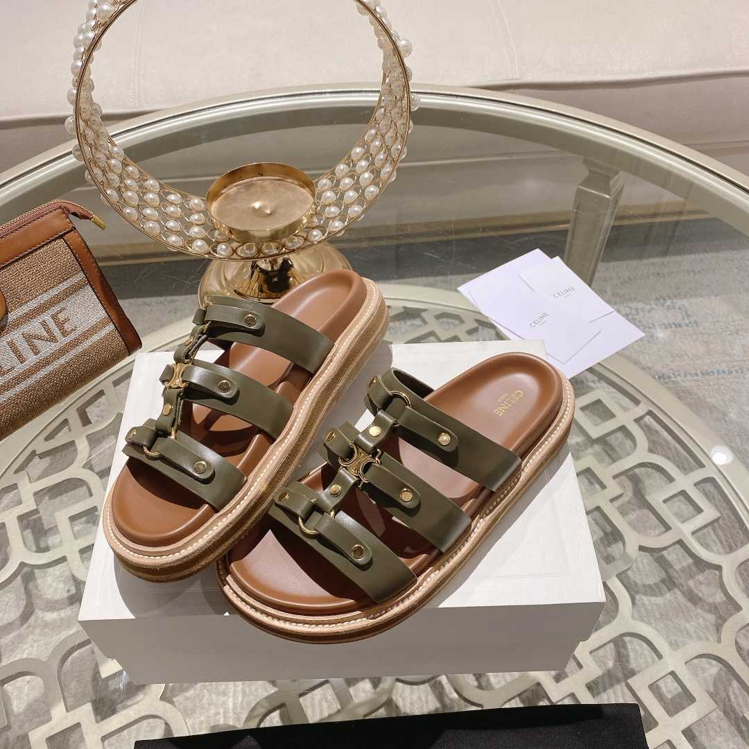 Celine Slides Tippi In Calfskin - Vegetal Tanning  - 