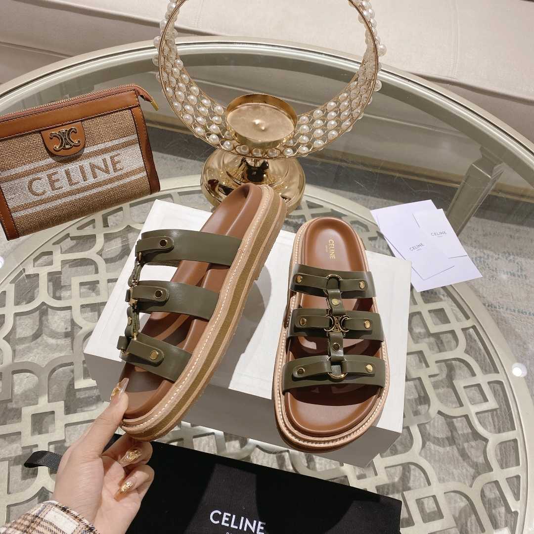Celine Slides Tippi In Calfskin - Vegetal Tanning  - 