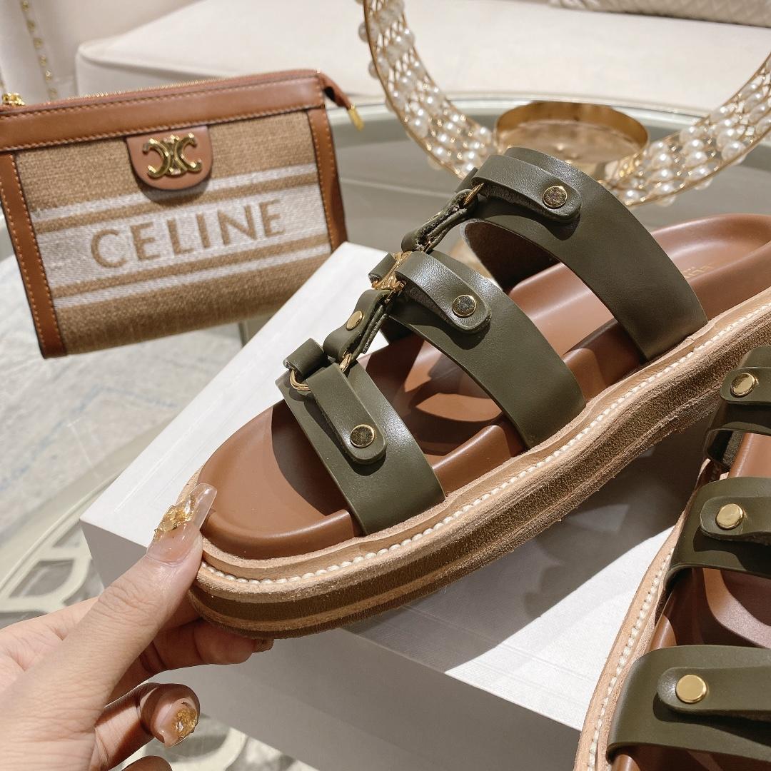 Celine Slides Tippi In Calfskin - Vegetal Tanning  - PerfectKickZ