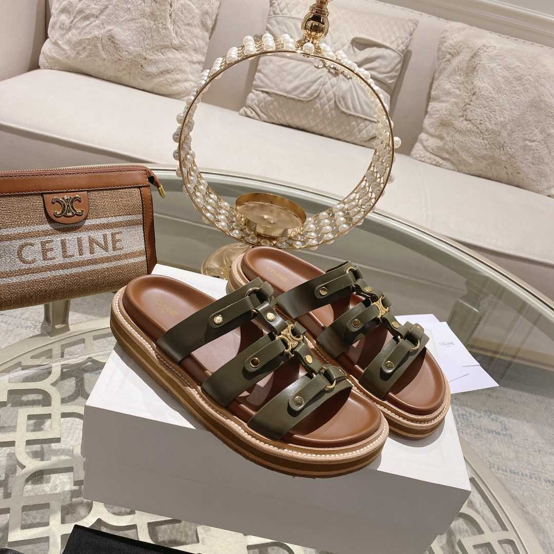 Celine Slides Tippi In Calfskin - Vegetal Tanning  - PerfectKickZ