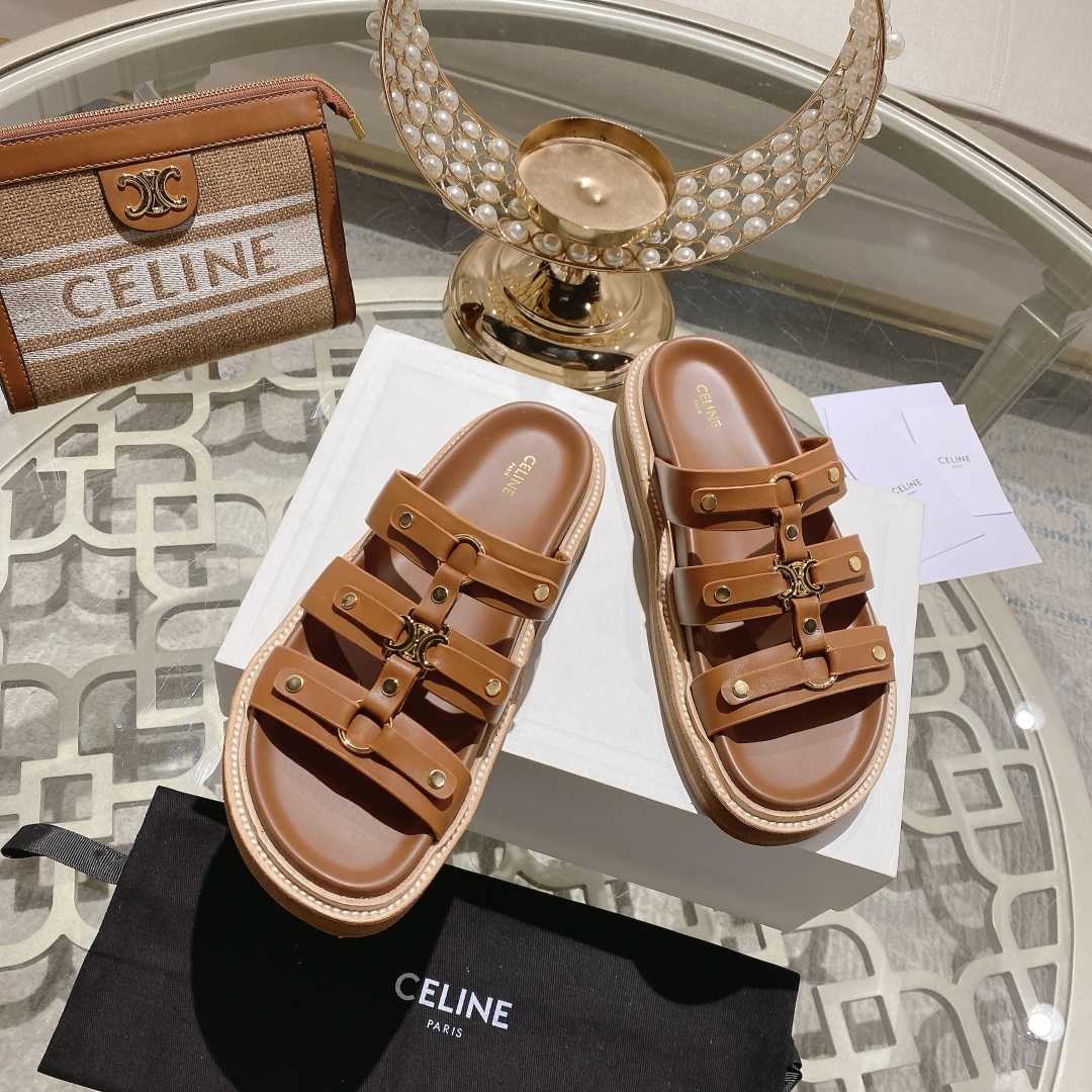 Celine Slides Tippi In Calfskin - PerfectKickZ