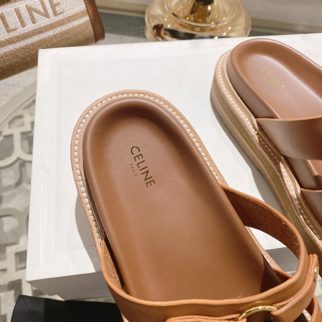 Celine Slides Tippi In Calfskin - PerfectKickZ